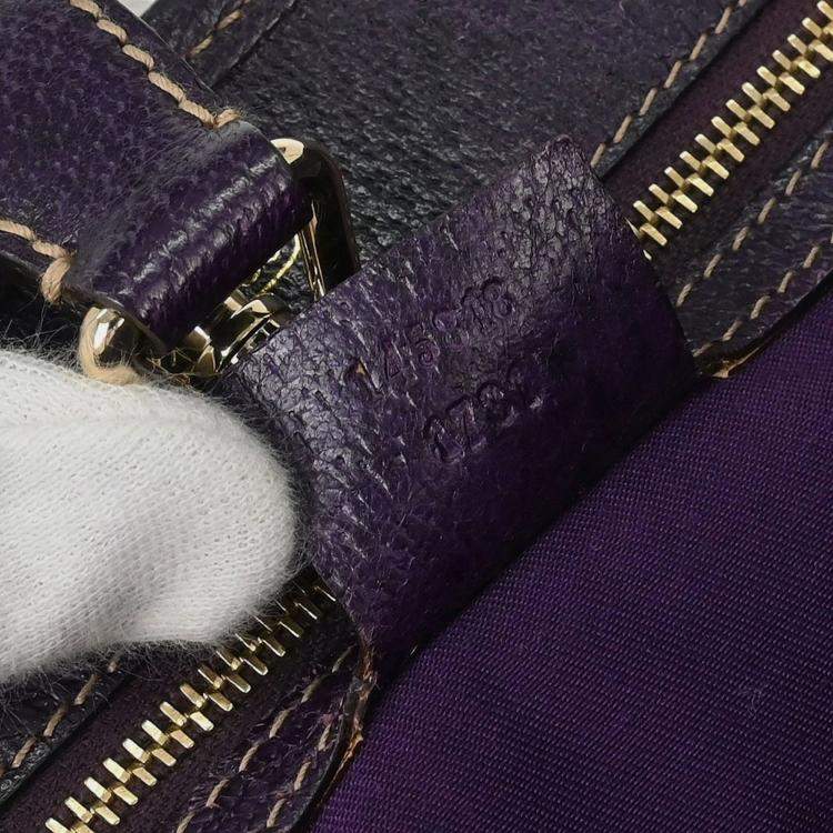 Pre Owned Gucci Brown Beige Jackie Tote Bag