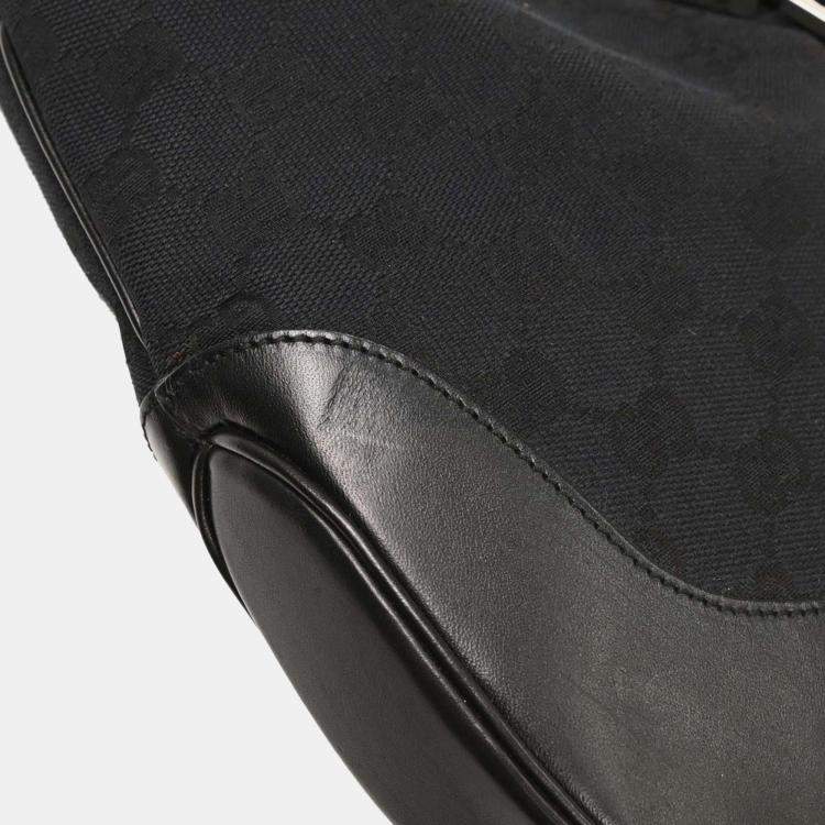 Pre Owned Gucci Black GG Jackie Handbag