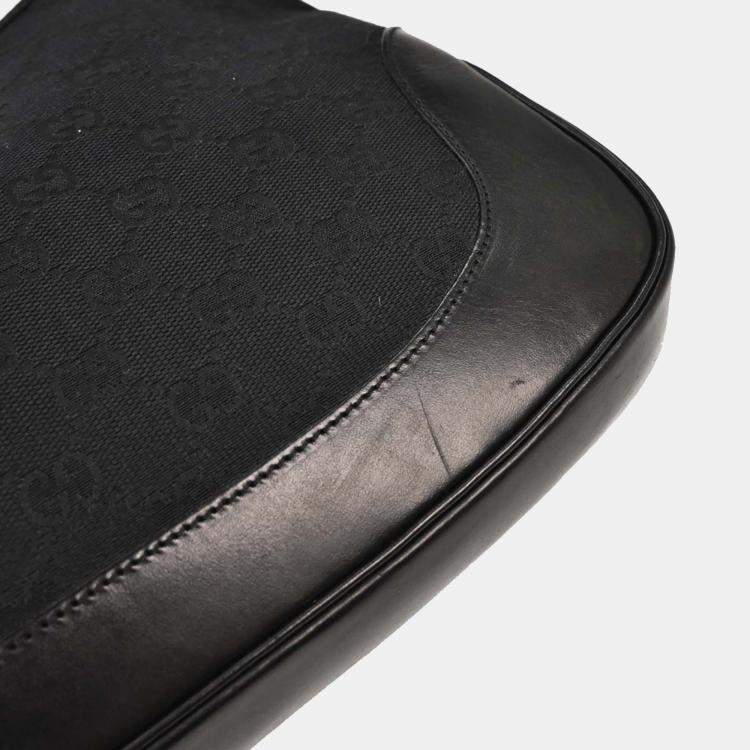 Pre Owned Gucci Black GG Jackie Handbag