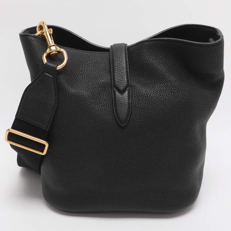 Pre Owned Gucci Black Leather Jackie Bucket bag