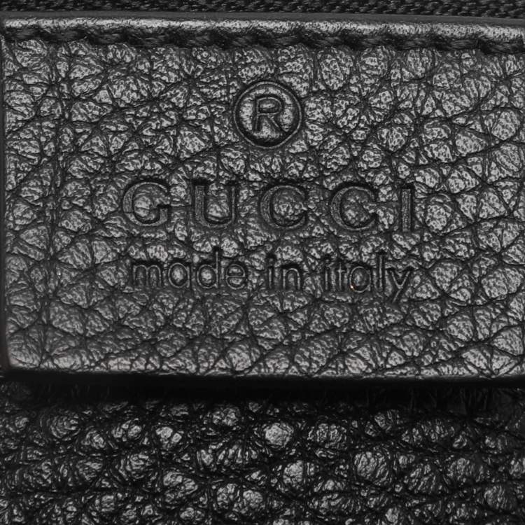 Pre Owned Gucci Black Leather Jackie Bucket bag