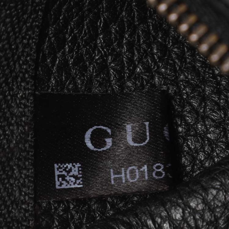 Pre Owned Gucci Black Leather Jackie Bucket bag