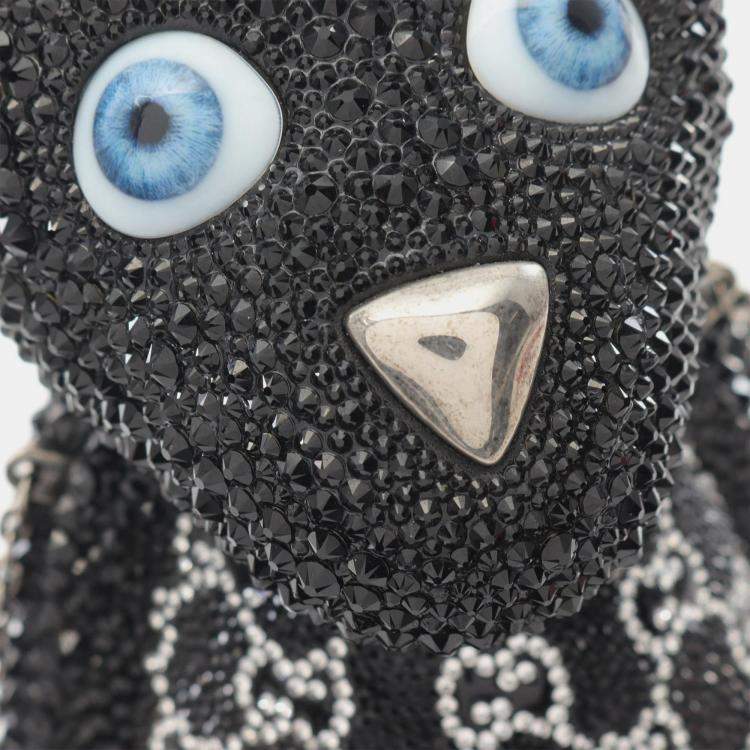 Pre Owned Gucci GG Teddy Bear Swarovski Black Multicolor Shoulder Bag