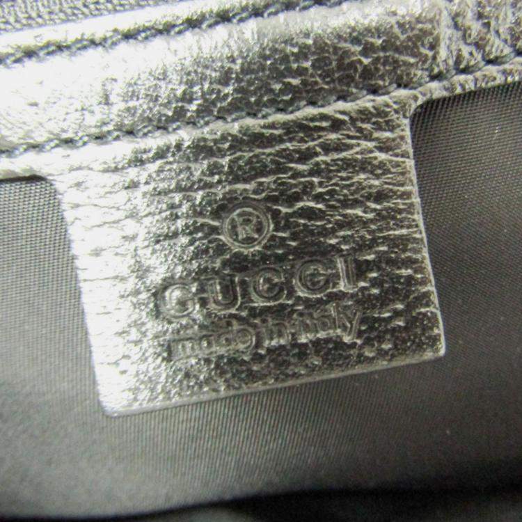 Pre Owned Gucci Off The Grid GG Nylon Canvas Leather Shoulder Bag Black