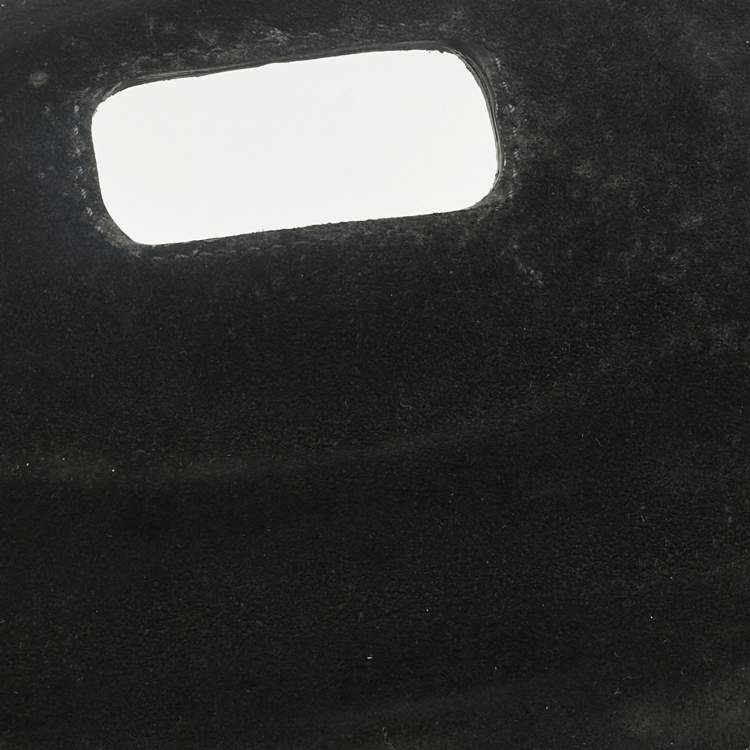 Pre Owned Gucci Black Coated Fabric and Leather Dialux Pop Bamboo Top Handle Bag