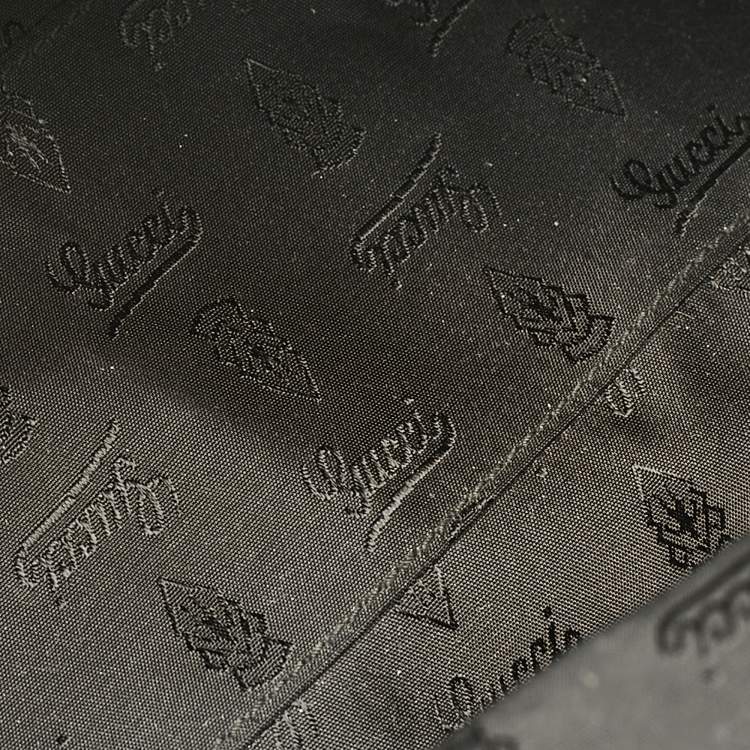 Pre Owned Gucci Black Coated Fabric and Leather Dialux Pop Bamboo Top Handle Bag