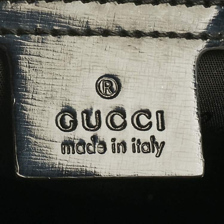 Pre Owned Gucci Black Coated Fabric and Leather Dialux Pop Bamboo Top Handle Bag