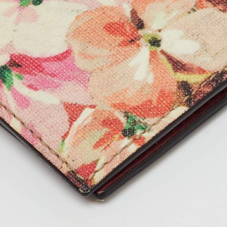 Pre Owned Gucci Multicolor GG Supreme Blooms Canvas Bifold Wallet