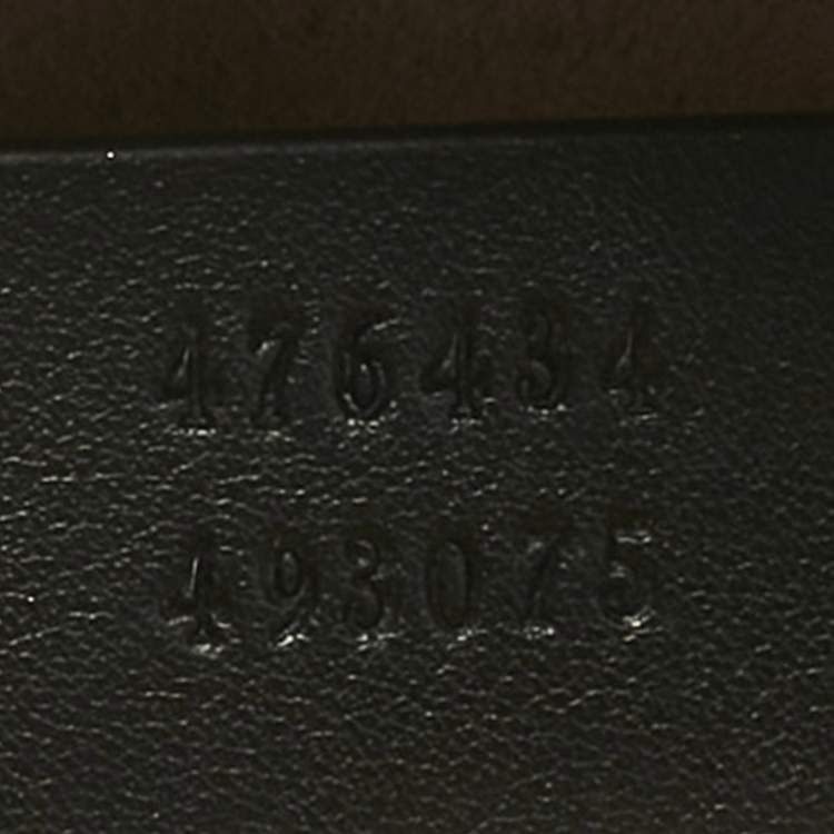 Pre Owned Gucci Black Matelassé Leather Mini GG Marmont Belt Bag