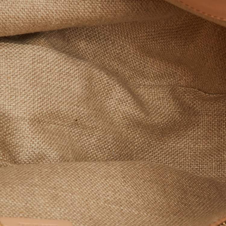 Pre Owned Gucci Multicolor Botanical Floral Canvas and Leather Bamboo Ring Hobo