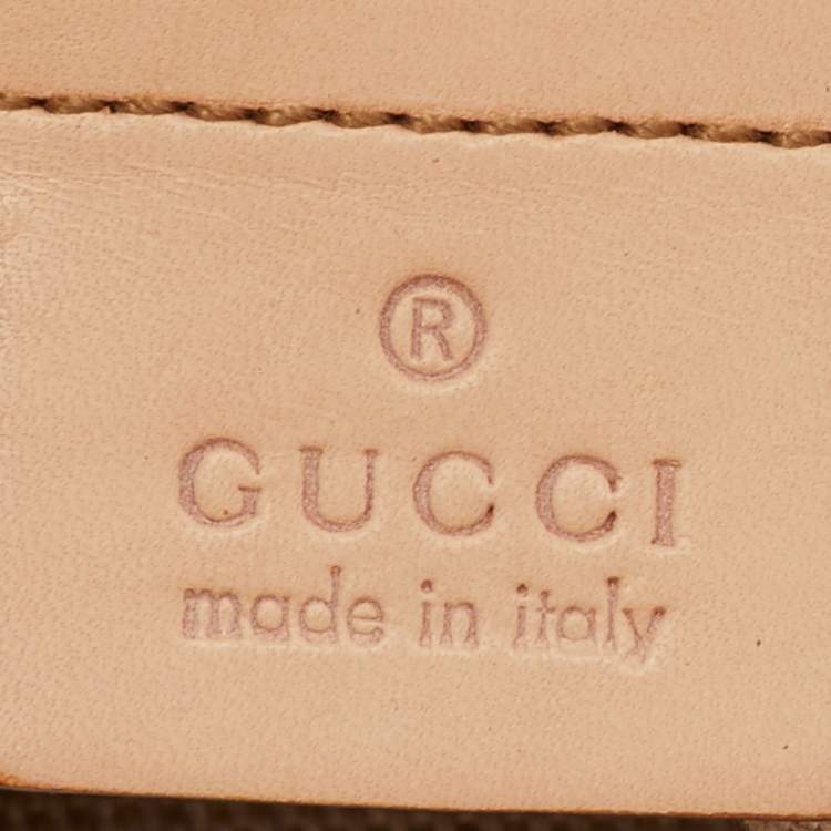 Pre Owned Gucci Multicolor Botanical Floral Canvas and Leather Bamboo Ring Hobo