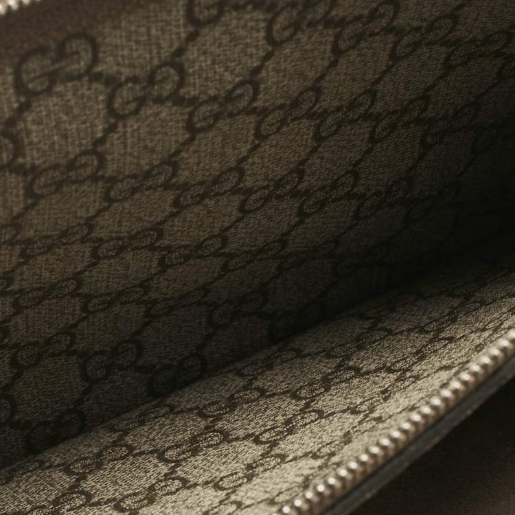 Pre Owned Gucci Beige GG Supreme Canvas and Suede Medium Patchwork Crystal Dionysus Shoulder Bag