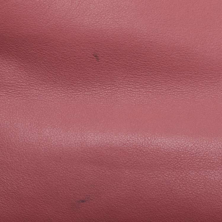 Pre Owned Gucci Old Rose Microguccissima Leather Buckle Flap Shoulder Bag