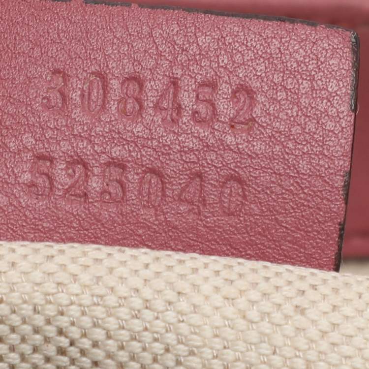 Pre Owned Gucci Old Rose Microguccissima Leather Buckle Flap Shoulder Bag