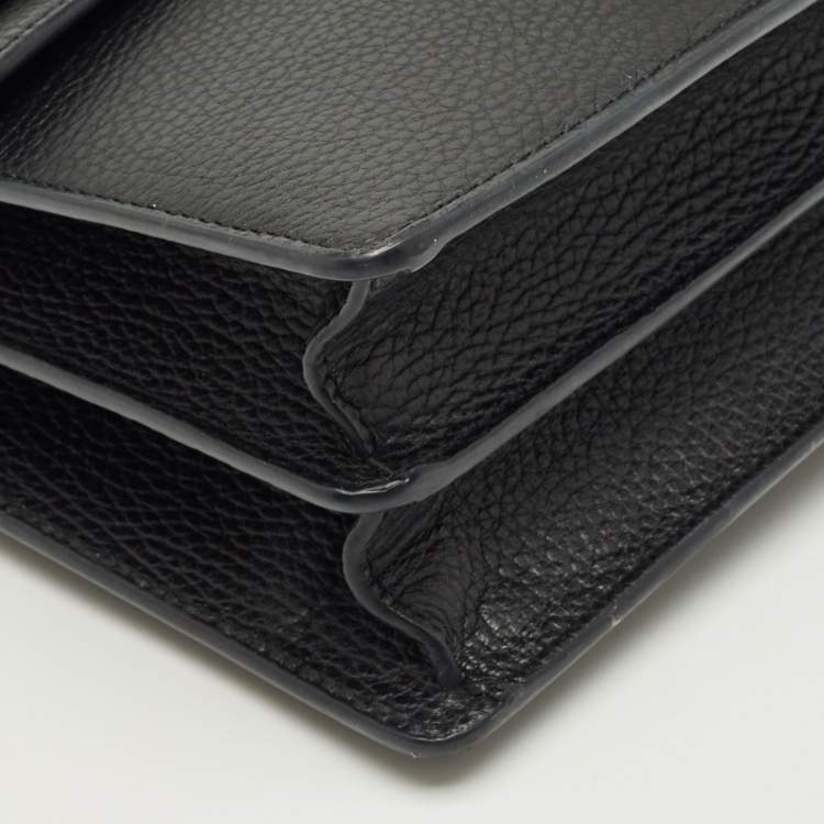 Pre Owned Gucci Black Leather Small Crystal Dionysus Shoulder Bag