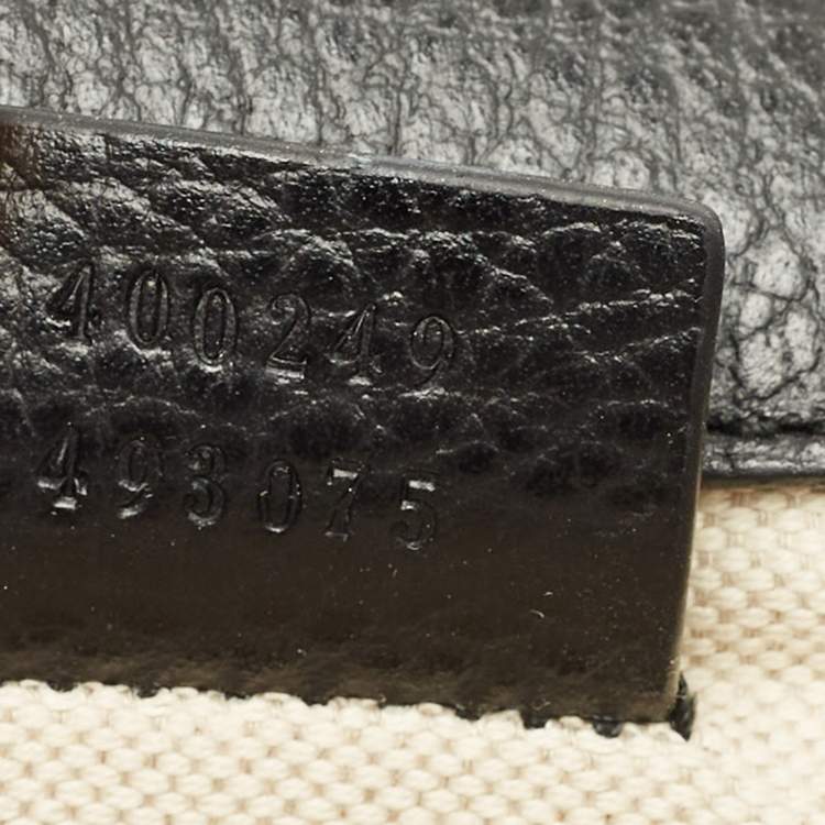 Pre Owned Gucci Black Leather Small Crystal Dionysus Shoulder Bag