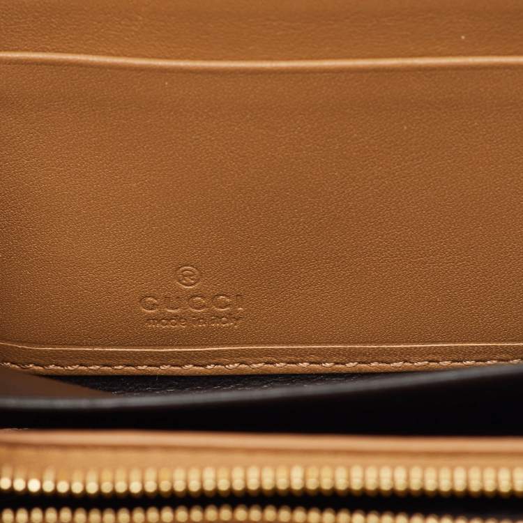 Pre Owned Gucci Multicolor Python GG Marmont Zip Around Wallet