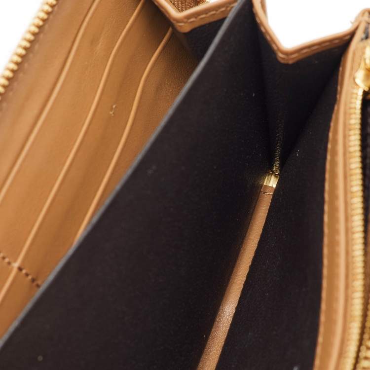 Pre Owned Gucci Multicolor Python GG Marmont Zip Around Wallet