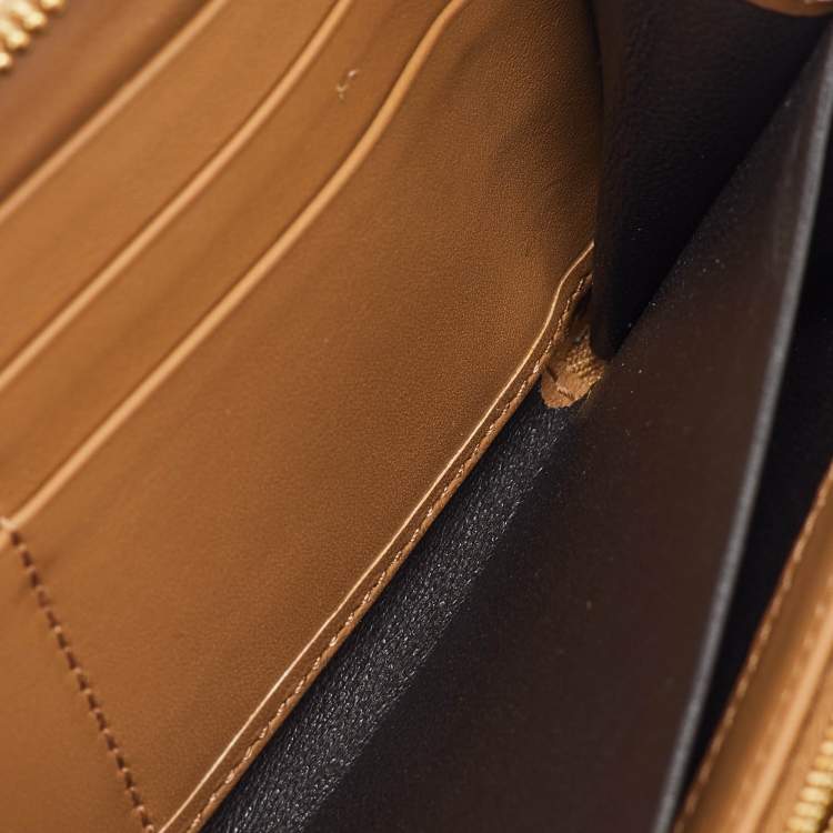 Pre Owned Gucci Multicolor Python GG Marmont Zip Around Wallet