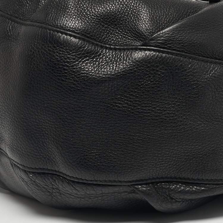 Pre Owned Gucci Black Leather Medium Icon Bit Hobo