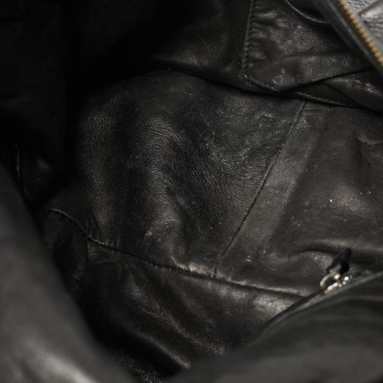 Pre Owned Gucci Black Leather Medium Icon Bit Hobo