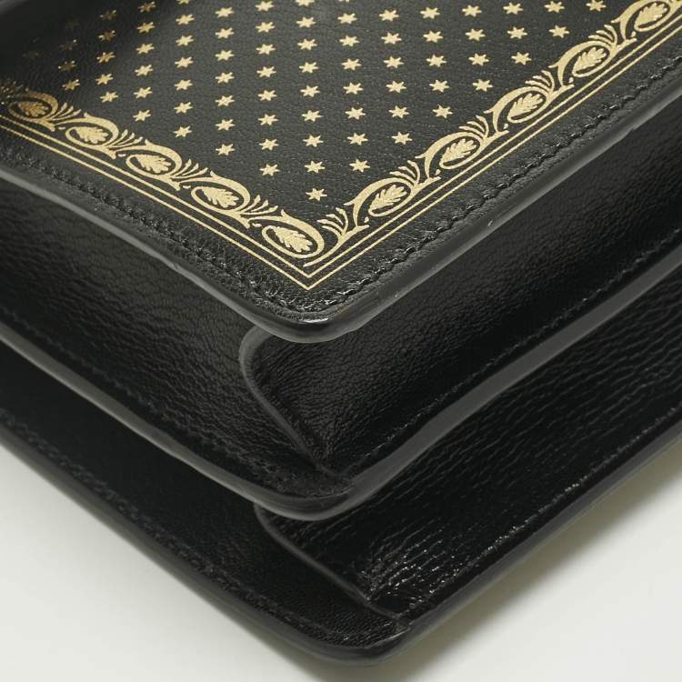 Pre Owned Gucci Black/Gold Leather Medium Guccy Dionysus Shoulder Bag