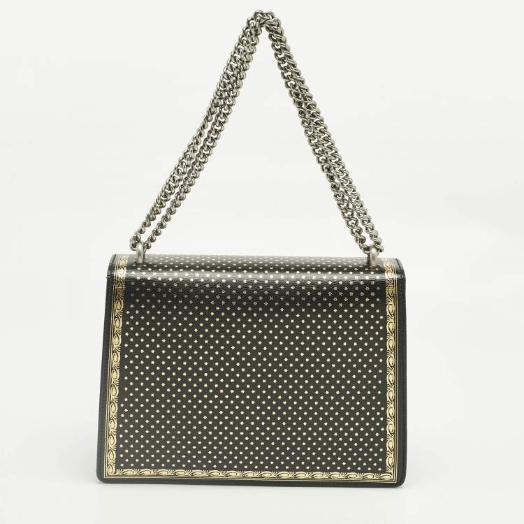 Pre Owned Gucci Black/Gold Leather Medium Guccy Dionysus Shoulder Bag