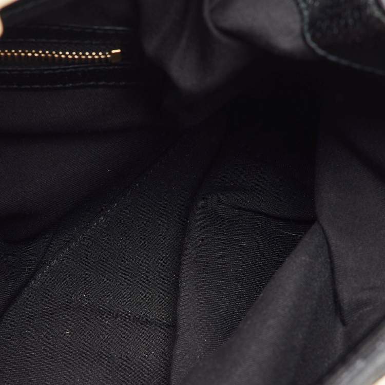 Pre Owned Gucci Multicolor Leather and Velvet Horsebit Embossed Velour Web Treasure Satchel