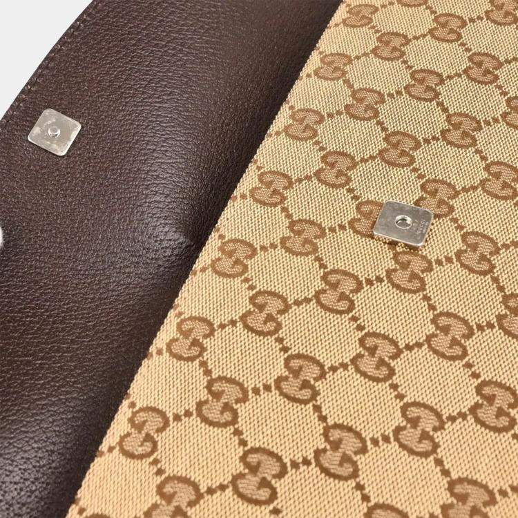Pre Owned Gucci Beige GG Shoulder Bag