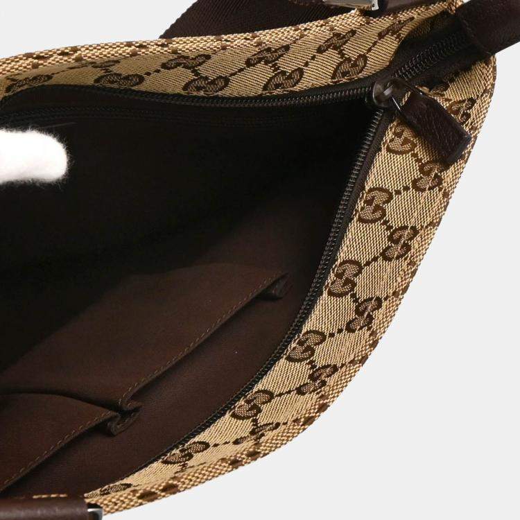 Pre Owned Gucci Beige GG Shoulder Bag