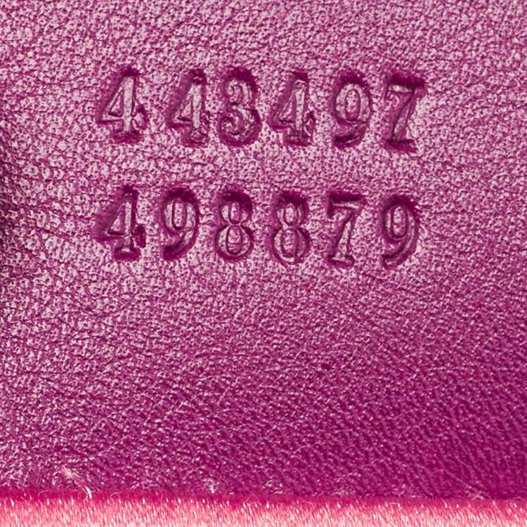 Pre Owned Gucci Purple Matelasse Velvet Small GG Marmont Shoulder Bag