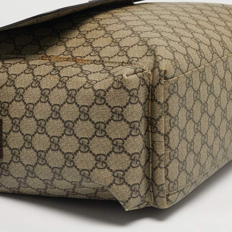 Pre Owned Gucci Beige GG Supreme Canvas Baby Changing Bag