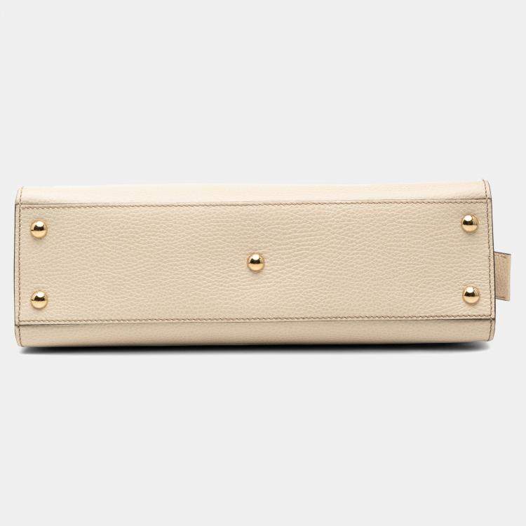 Pre Owned Gucci White Medium Leather Soho Satchel