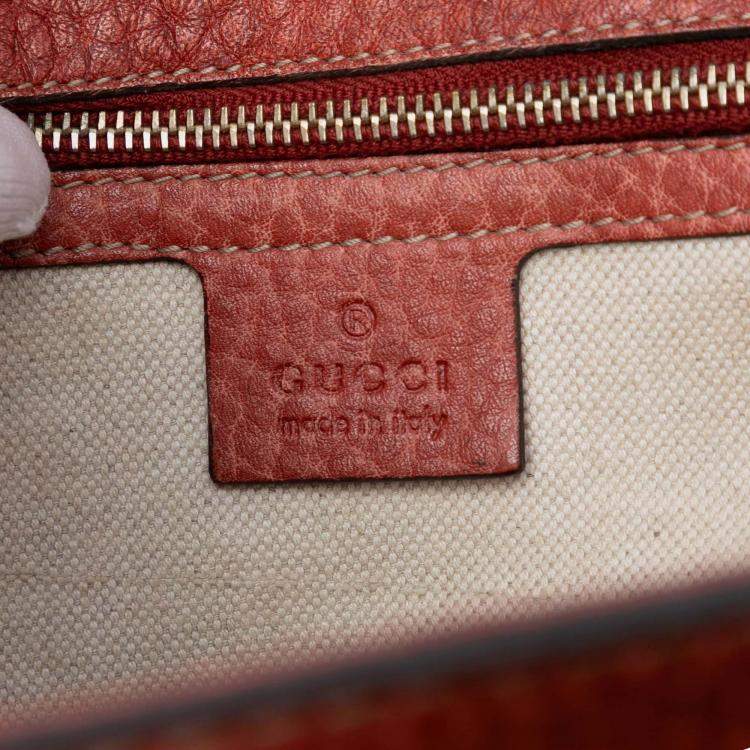 Pre Owned Gucci Brown Medium Leather New Bamboo Satchel