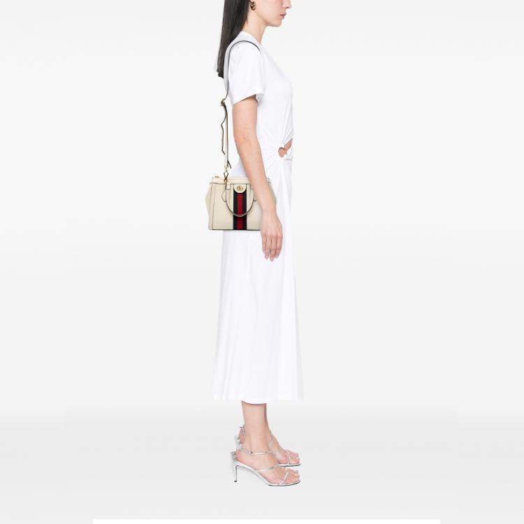 Pre Owned Gucci Small Leather Ophidia Satchel