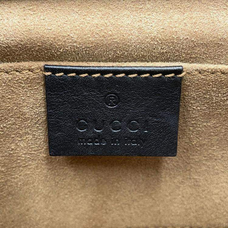 مملوكة مسبقًا Gucci GG Supreme Padlock Chain shoulder Bag Beige/Black Gg Supreme Leather Size Small