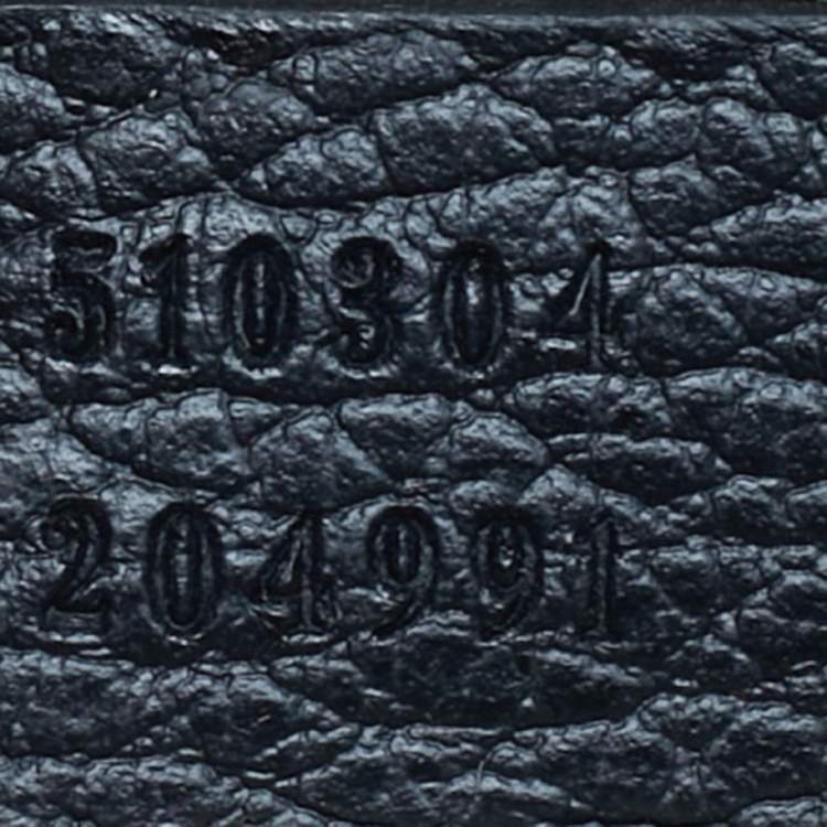 Pre Owned Gucci Black Leather Dollar Interlocking G Shoulder Bag