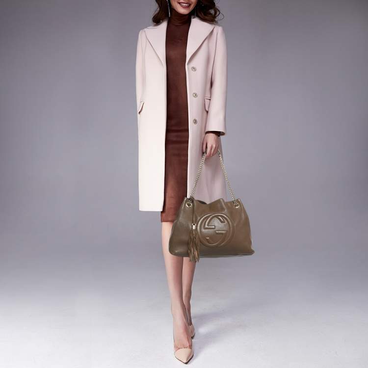 Pre Owned Gucci Brown Leather Medium Soho Chain Shoulder Bag