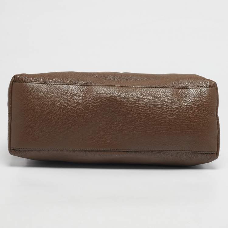 Pre Owned Gucci Brown Leather Medium Soho Chain Shoulder Bag