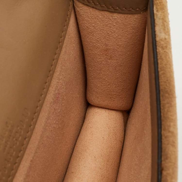 Pre Owned Gucci Beige GG Supreme Canvas and Leather Mini Dionysus Shoulder Bag