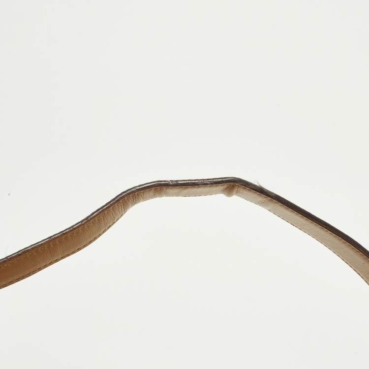 Pre Owned Gucci Jackie O Flap Tan/Orange Leather and Suede Shoulder Bag