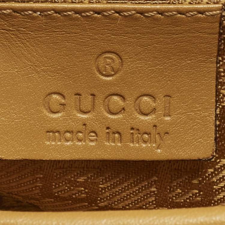 Pre Owned Gucci Jackie O Flap Tan/Orange Leather and Suede Shoulder Bag