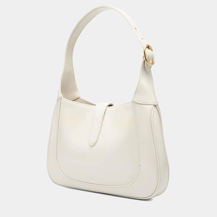 Pre Owned Gucci White Small Calfskin Jackie 1961 Crossbody