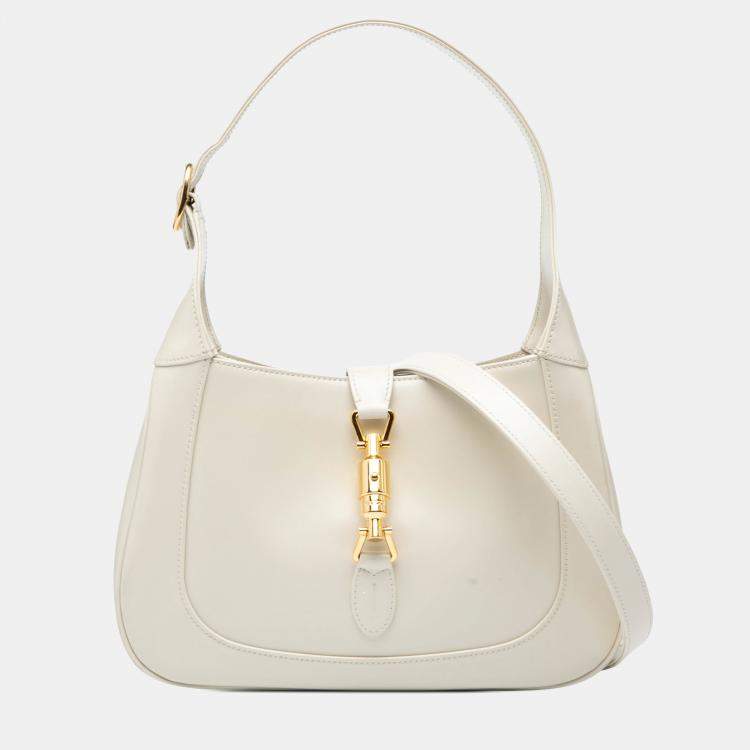 Pre Owned Gucci White Small Calfskin Jackie 1961 Crossbody