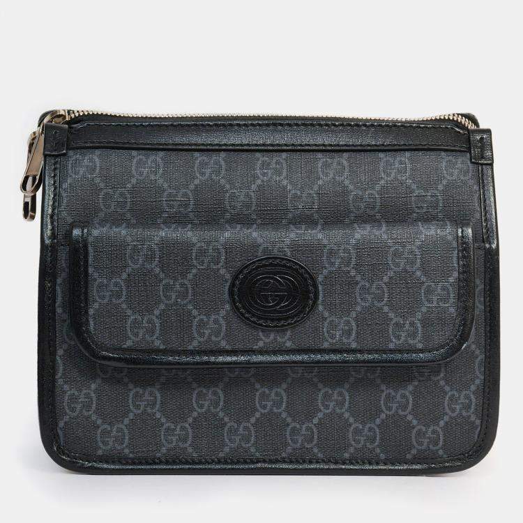 مملوكة مسبقًا Gucci Black GG Canvas Messenger Bag