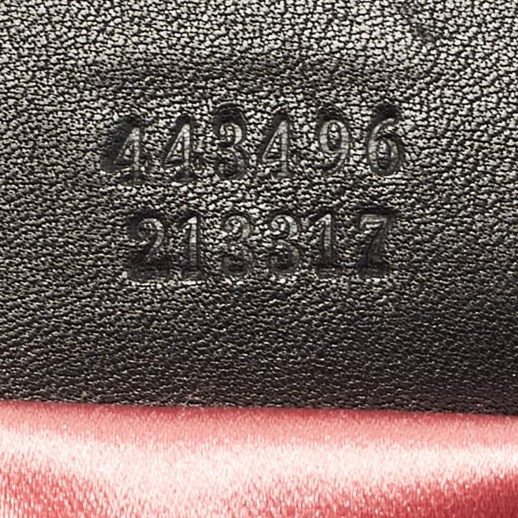 Pre Owned Gucci GG Marmont Loved Embellished Large Black Matelassé Velvet Shoulder Bag