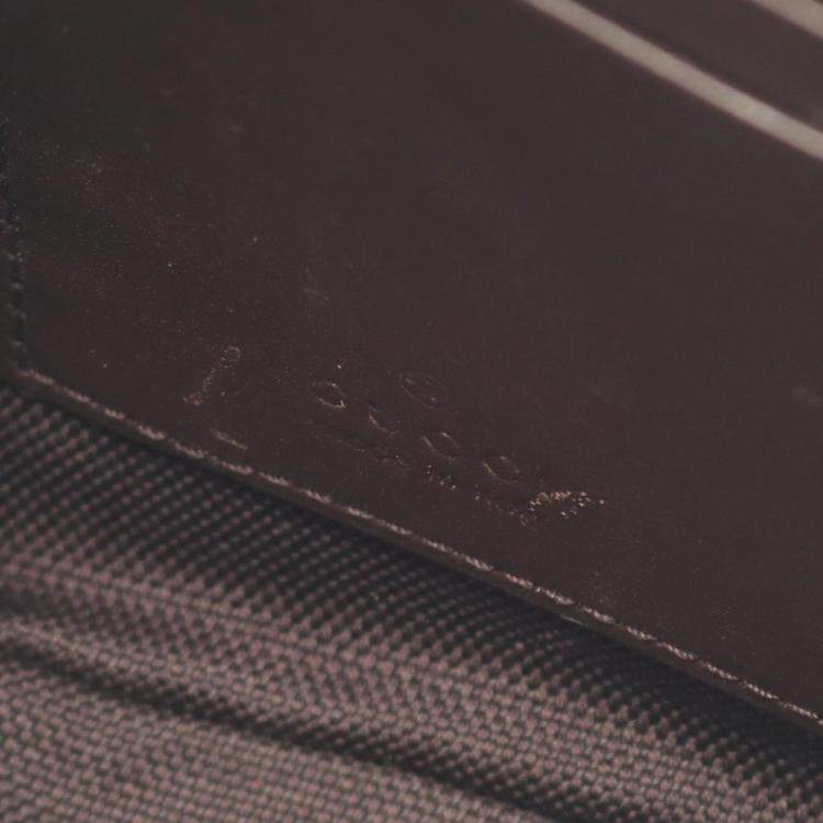 Pre Owned Gucci Gg Shadow Mini Bucket Shoulder Bag Canvas And Leather Beige Brown