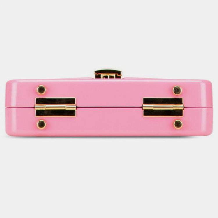 Pre Owned Gucci Sylvie 1969 Handbag Chain Shoulder Bag Pink Plastic GHW