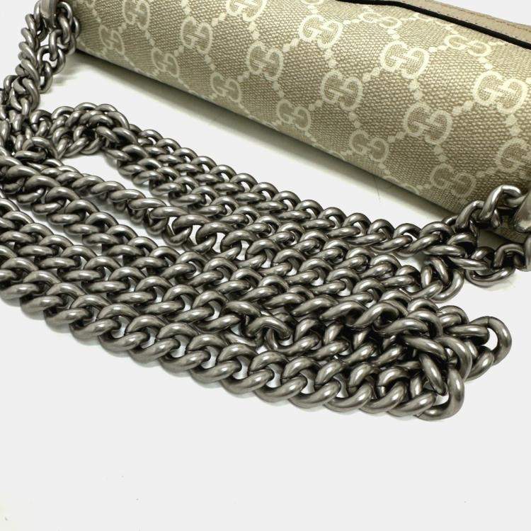 مملوكة مسبقًا Gucci Gg Dionysus Chain Shoulder Bag Supreme Canvas Beige