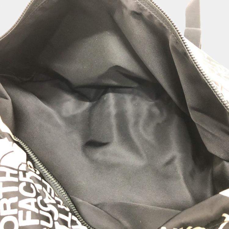 Pre Owned Gucci Backpack In Nylon/Leather Black And White